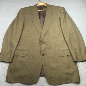 Canali Sport Coat Mens 44 R Brown Italian Wool Blazer Suit Jacket‎ Office Wear